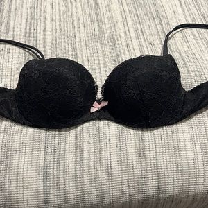 Victoria secret black lace padded Demi-buste coussine